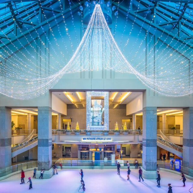 Atrium Le 1000 patinoire intérieure Montréal