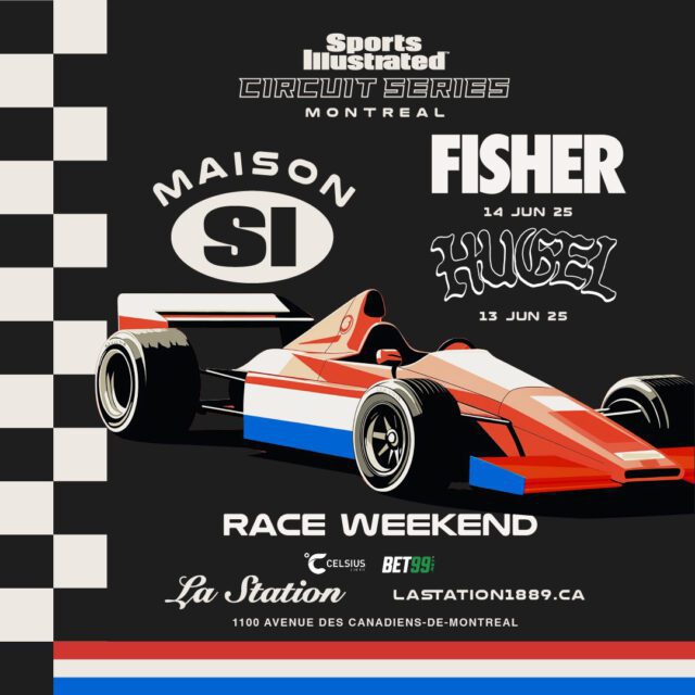 Affiche Grand Prix de La Station avec Sports Illustrated.