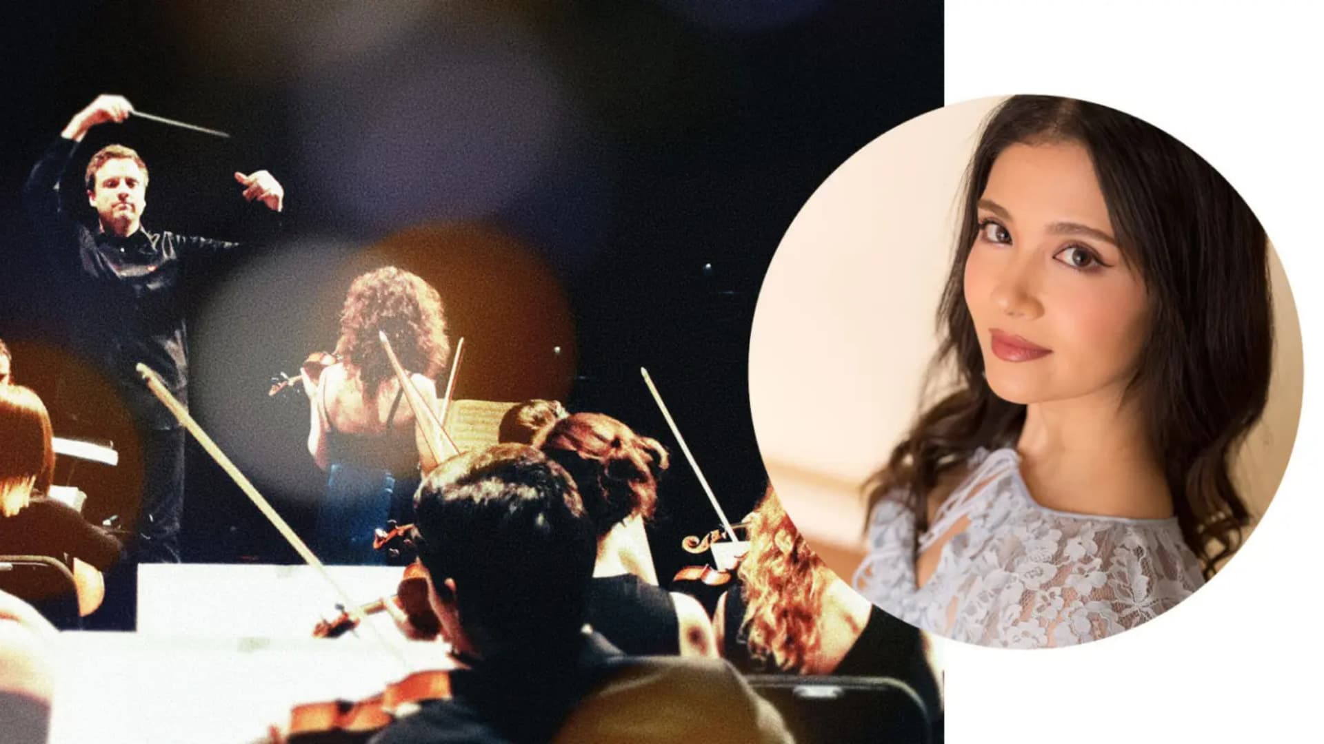 Chef d'orchestre menant ses musiciens