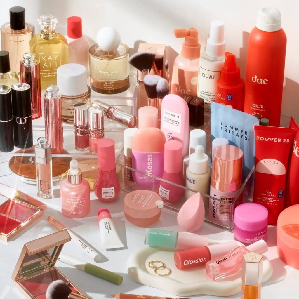 Lot de produits de beauté disponible chez Sephora.