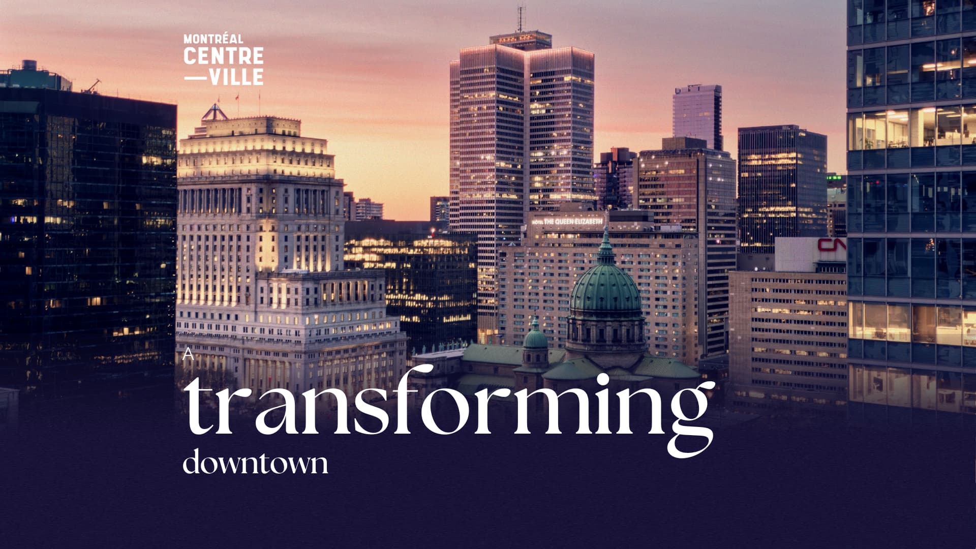 vue aérienne du centre-ville de Montréal