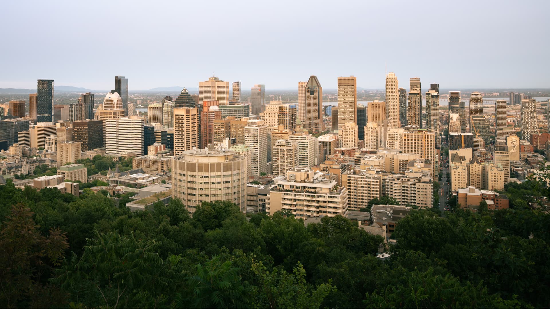 Vue du centre-ville depuis le sommet du Mont-Royal