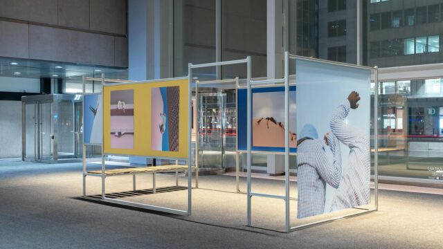 Oeuvres d'art pour le festival art souterrain au centre-ville de Montréal