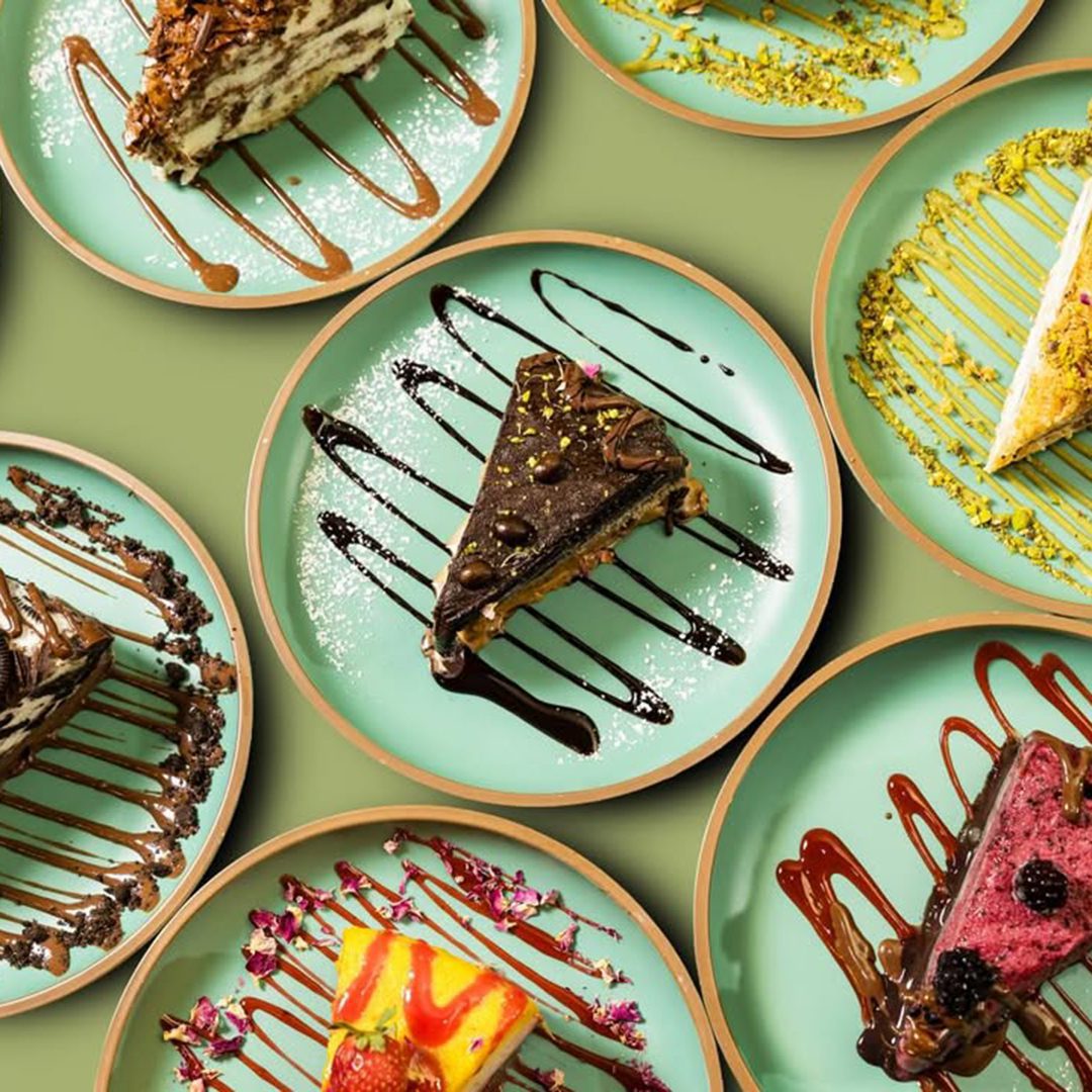 Assortiment de pâtisseries artisanales à la pistache chez Pistachio.